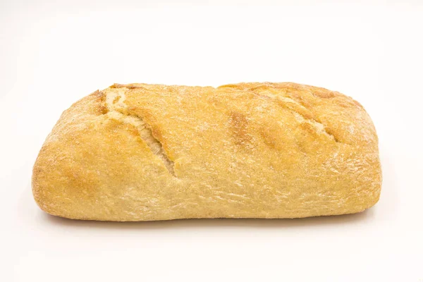白背景的千叶面包包子特写 — 图库照片