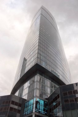 Rusya, Moskova - 15 Şubat 2020 Federasyon kompleksinin batı kulesi. İş merkezi 
