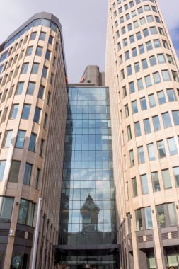 Moskova, Rusya - Mart 09. 2020: Beyaz kare iş bölgesi