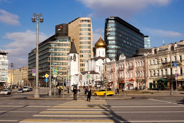 Moscou Russie Mars 2020 Quartier Des Affaires Place Blanche Ancien — Photo