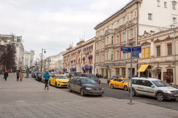 Russie Moscou Mars 2020 Rue Petrovka Jour Printemps — Photo