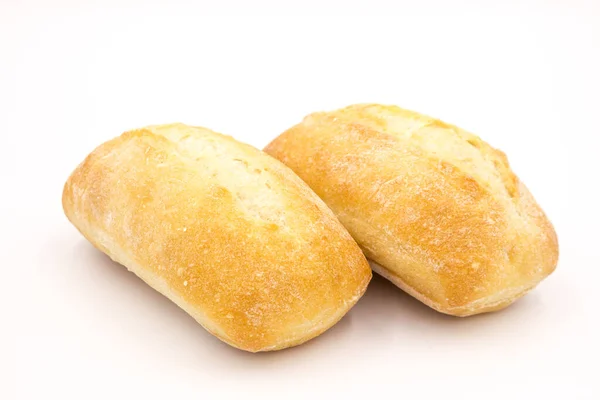 Dvě Buchty Pšeničné Mouky Chleba — Stock fotografie