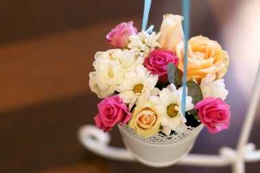 Restoran güzel çiçek dekorasyon