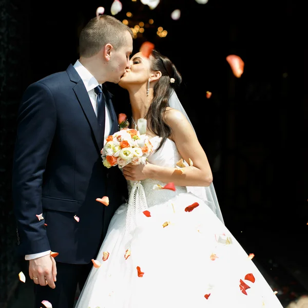 Apenas beijos de casal — Fotografia de Stock