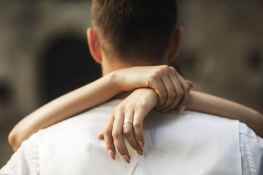 Romantik gelinler düğün üzerinde