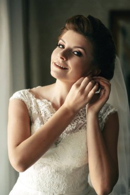 Sevimli gelin düğün üzerinde