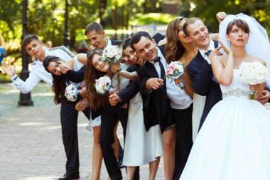 Nokta parmak gelin damat ve arkadaşları