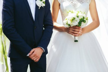 Çiftin eller nişan töreni sırasında bir closeup