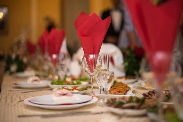 De decoratie voor bruiloft tabel — Stockfoto