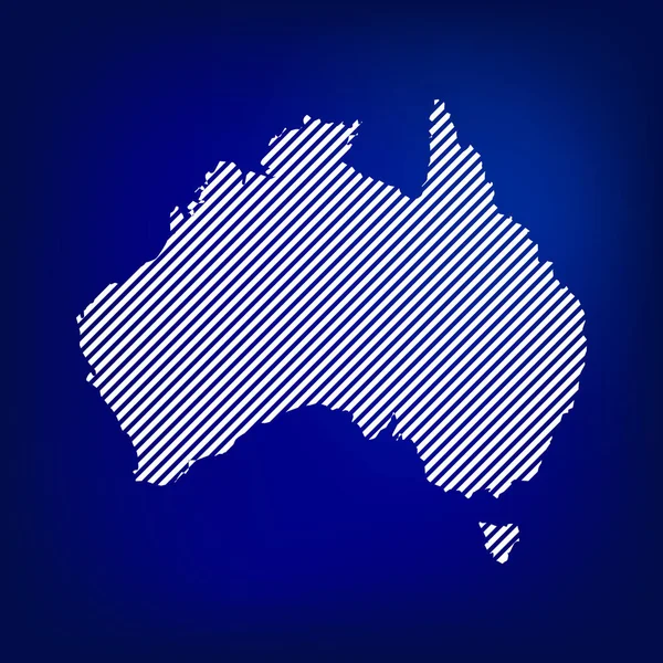 Blank karta över Australien. Koncept Australien karta i blå bakgrund. Lager vektor. Platt design. — Stock vektor