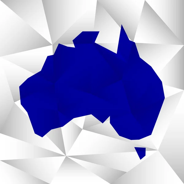 Blank karta över Australien. Karta-konceptet i månghörnigt stil. Lager vektor. — Stock vektor