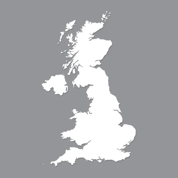 Carte de Grande-Bretagne. Royaume-Uni de Grande-Bretagne et d'Irlande du Nord carte vectorielle simple. icône Royaume-Uni . — Image vectorielle