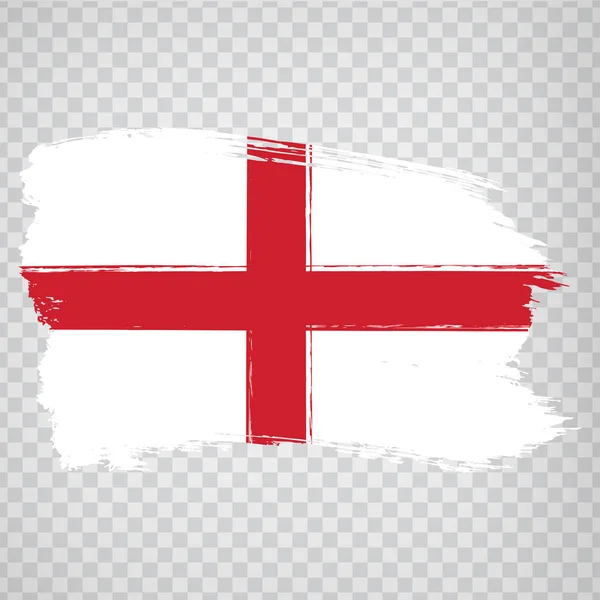 Flag England from brush strokes. Flag England on transparent background for your web site design, logo, app, UI.  UK. Stock vector.  EPS10. — ストックベクタ