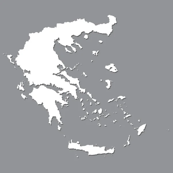 Mapa en blanco de Grecia. Mapa de alta calidad de la República Griega sobre fondo gris para el diseño de su sitio web, logotipo, aplicación, interfaz de usuario. Vector de acciones. Europa. EPS10 . — Archivo Imágenes Vectoriales