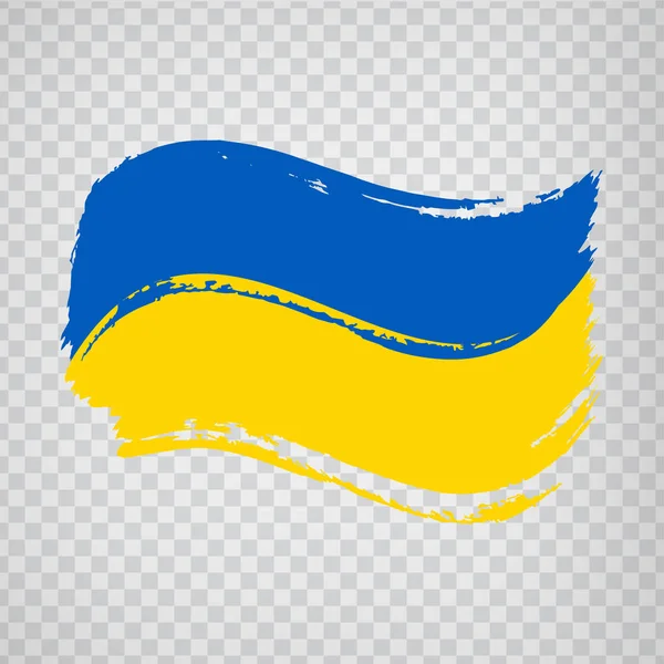 Ukrajinská vlajka z tahů štětcem. Vlajka Ukrajiny na průhledném pozadí pro vaše webové stránky design, logo, aplikace, Ui. Evropa. Vektorová ilustrace Eps10 — Stockový vektor
