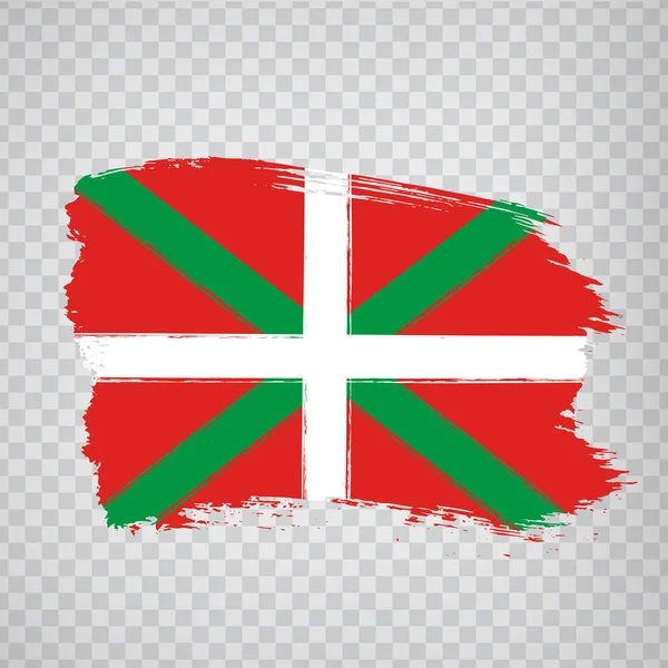 Flagge des baskischen Landes Pinselstriche. Flagge autonome Gemeinschaft baskischen Landes Spanien auf transparentem Hintergrund für Ihre Website-Design, Logo, App, ui. Spanien. Aktienvektor. eps10. — Stockvektor