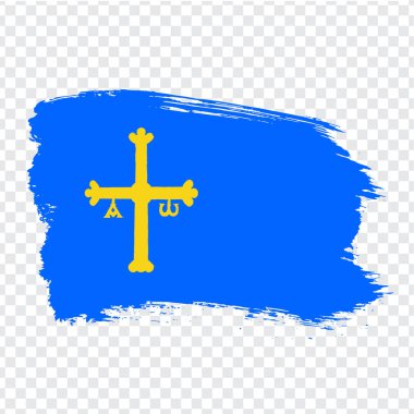 Asturias 'ın bayrağı fırça darbeleri. Web sitesi tasarımı, logosu, uygulaması, Ui için saydam arka planda İspanya Özerk Topluluğu Asturias bayrağı. İspanya Krallığı. Hisse senedi. Bölüm 10.