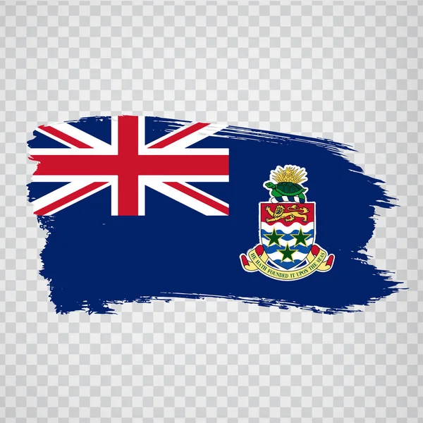 Cayman-Inseln aus Pinselstrichen beflaggen. Flagge Kaimaninseln auf transparentem Hintergrund für Ihre Website-Design, Logo, App, ui. Großbritannien. Aktienvektor. eps10. — Stockvektor