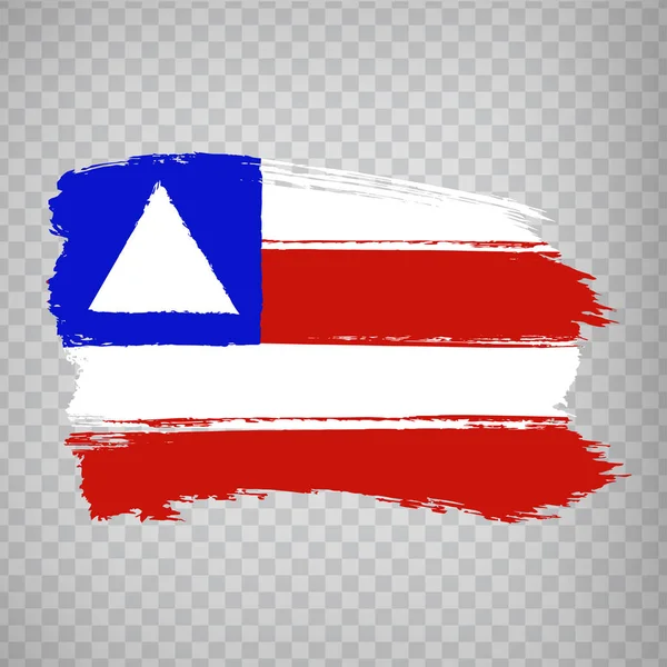 Σημαία της Bahia από πινελιές. Ομοσπονδιακή Δημοκρατία της Βραζιλίας. Σημαία Bahia της Βραζιλίας σε διαφανές φόντο για το σχεδιασμό της ιστοσελίδας σας, λογότυπο, app, UI. Βραζιλία. Διάνυσμα. Εικονογράφηση διανύσματος Eps10. — Διανυσματικό Αρχείο