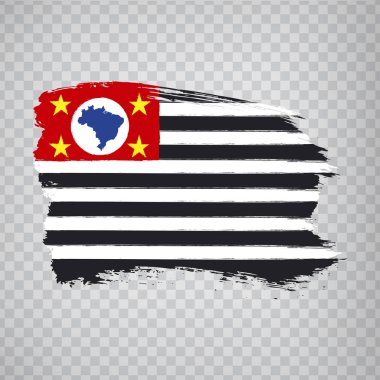 Fırça darbelerinden Sao Paulo bayrağı. Brezilya Federal Cumhuriyeti. Brezilya 'dan Flag Sao Paulo internet sitesi tasarımı, logosu, uygulaması, Ui için şeffaf arkaplan. Brezilya. Hisse senedi. Bölüm 10.