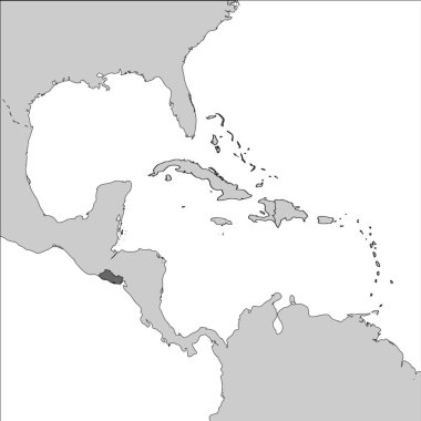 Salvador 'un haritası Orta Amerika haritasında. 3d El Salvador Cumhuriyeti bayrak haritası lokasyon rozeti. Yüksek kalite harita Salvador. Orta Amerika. Bölüm 10.