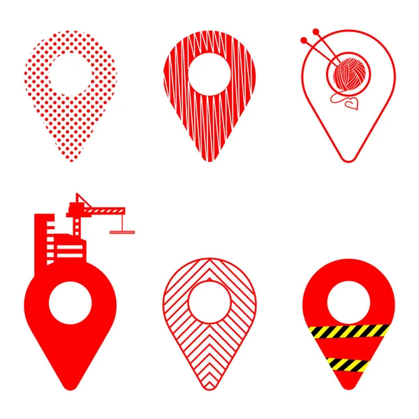 Geolocatie icoon pack. Set van Geolocatie borden in verschillende stijl voor uw website ontwerp, logo, app, UI. Vectorillustratie EPS10. — Stockvector