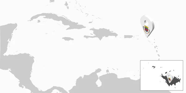 Χάρτης τοποθεσίας Saint Barthelemy στο χάρτη Κεντρική Αμερική. 3d Saint Barthelemy σημαία χάρτη σήμανση καρφίτσα θέση. Υψηλής ποιότητας χάρτης του Αγίου Βαρθολομαίου. Αντίλλες. Κεντρική Αμερική. Στη Γαλλία. Eps10. — Διανυσματικό Αρχείο