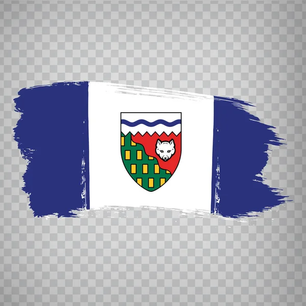 Pinceladas Pincel Bandera Territorios Del Noroeste Bandera Territorios Del Noroeste — Vector de stock