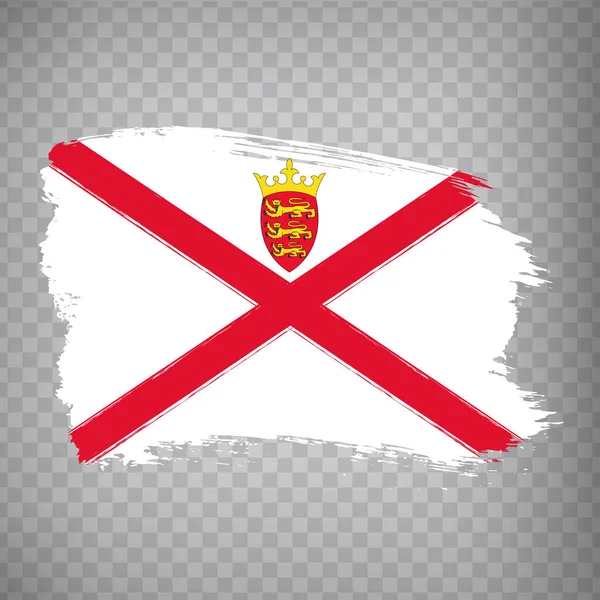 Bandera Jersey Pinceladas Bandera Jersey Sobre Fondo Transparente Para Diseño — Vector de stock