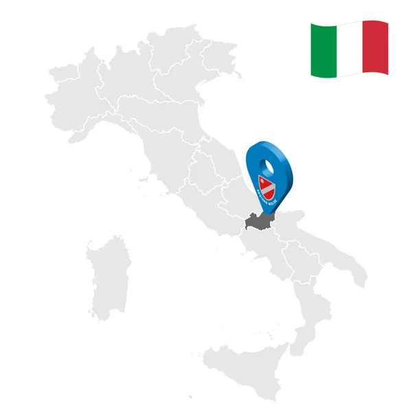 Localizzazione Molise Sulla Mappa Italia Indicativo Posizione Molise Mappa Qualità — Vettoriale Stock