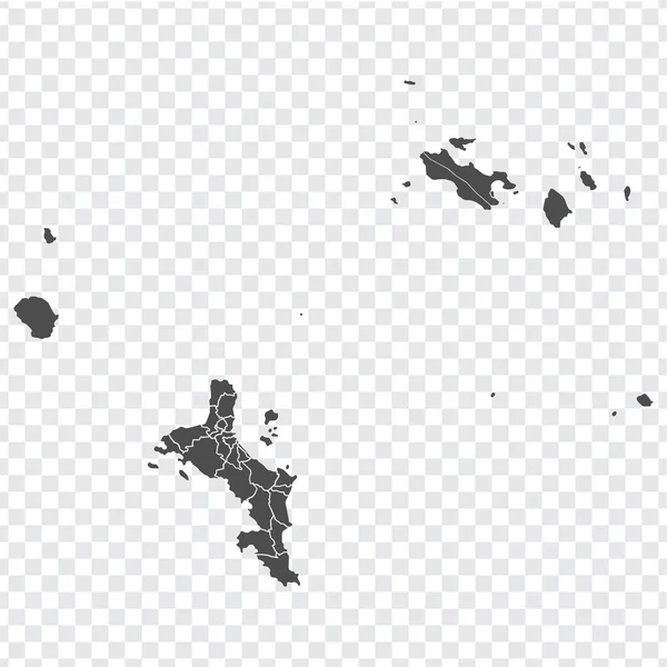 Чиста Мапа Сейшельські Острови Високоякісна Карта Сейшельських Островів Провінціями Прозорому — стоковий вектор