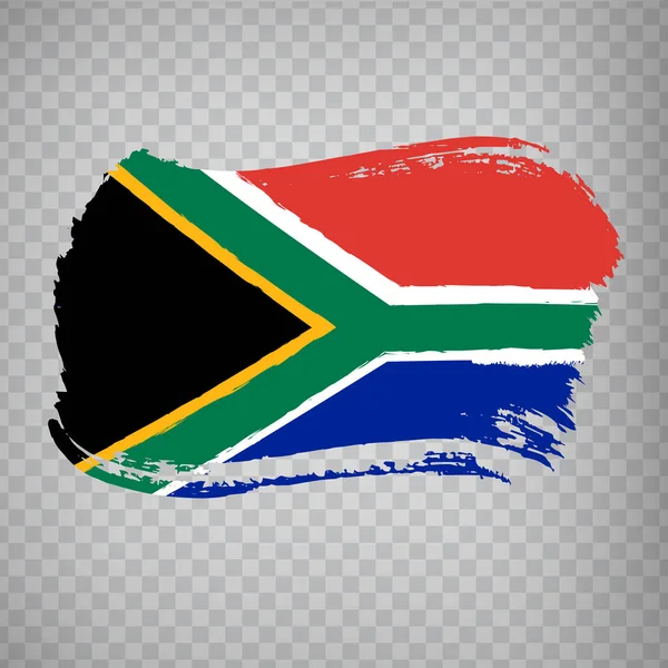 Flag South Africa Brush Strokes Flag South African Republic Transparent — Stock Vector