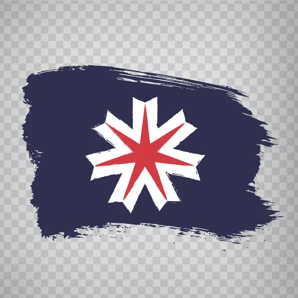 Σημαία Του Νομού Χοκάιντο Από Πινελιές Πολιτεία Της Ιαπωνίας Σημαία — Διανυσματικό Αρχείο