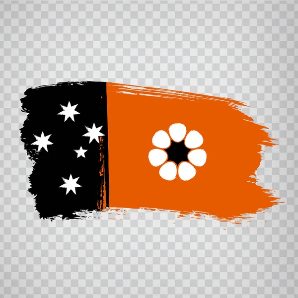 Flag Northern Territory Penseldrag Flagga Northern Territory Transparent Bakgrund För — Stock vektor