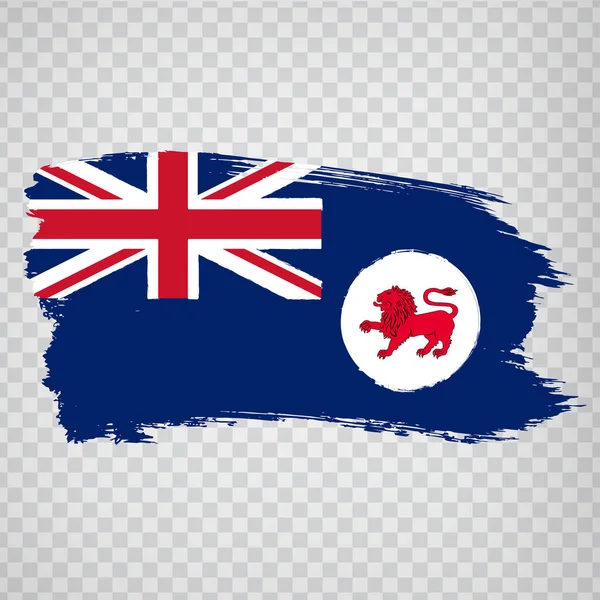 Tasmania Ecsetvonások Zászlaja Flagstate Tasmania Átlátszó Háttérrel Weboldal Design Logó — Stock Vector