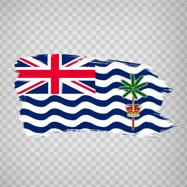 Flag British Indian Ocean Territory Brush Strokes Flag British Indian — Stock Vector