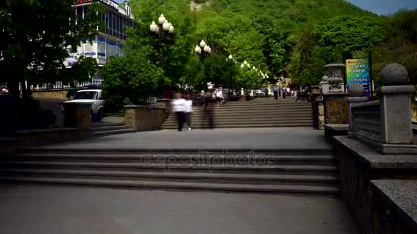 Escalera en Central Park — Vídeos de Stock