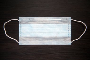 Antiviral tıbbi maske yakın çekim, kişisel koruma ekipmanları
