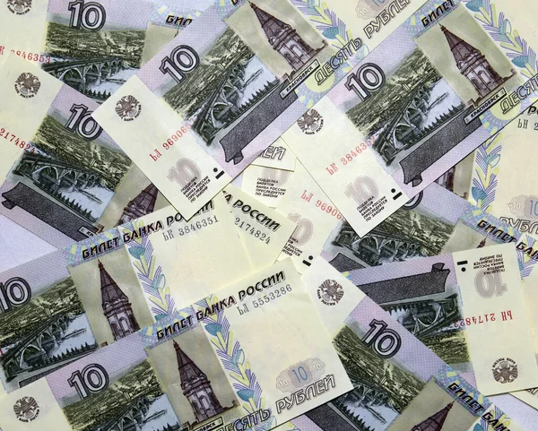 Money background, screen full of money. 3d illustration from Russian rubles