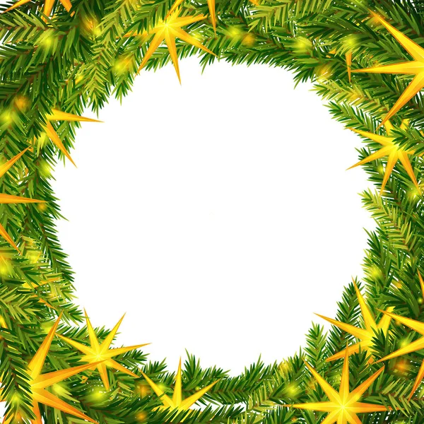 Fond de couronne de Noël — Image vectorielle