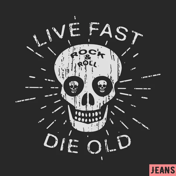 Kafatası vintage damgası