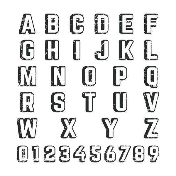 Modèle de police Alphabet — Image vectorielle
