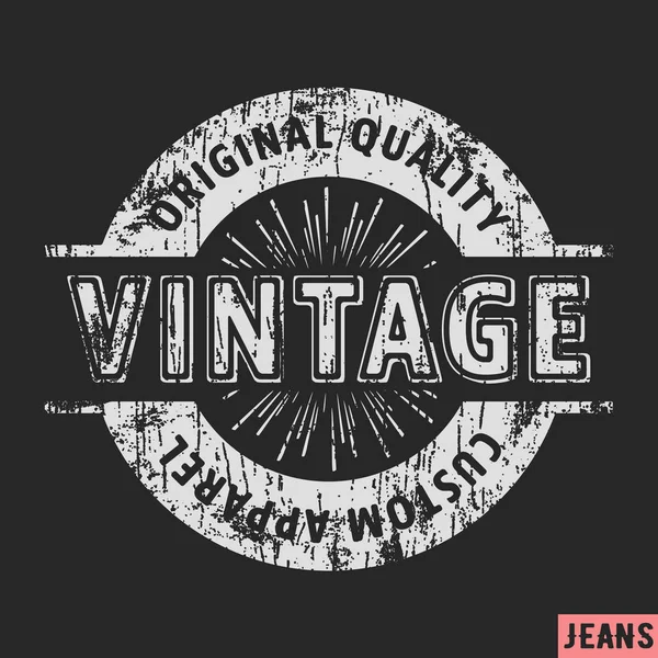 Sello vintage de ropa personalizada — Archivo Imágenes Vectoriales