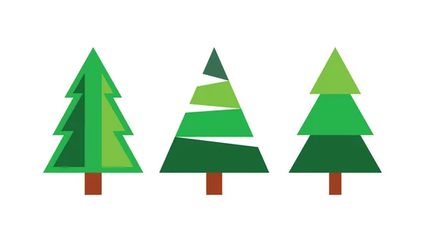 Weihnachtsbäume isoliert — Stockvektor