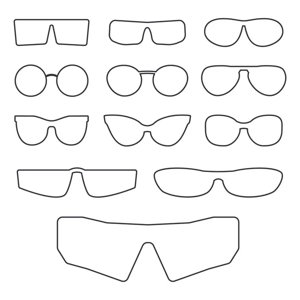 Marcos de gafas aislados — Archivo Imágenes Vectoriales