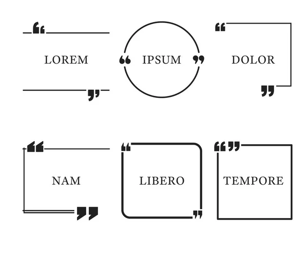 Conjunto de modelos de cotação —  Vetores de Stock