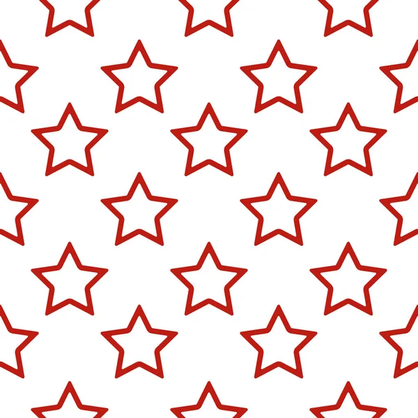 Estrelas vermelhas sem costura — Vetor de Stock