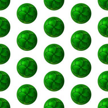 St Patricks Günü yonca seamless modeli