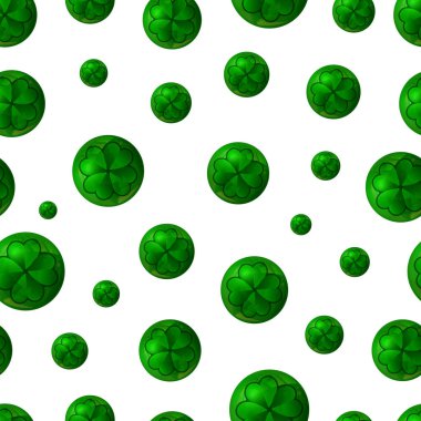 St Patricks Günü yonca seamless modeli