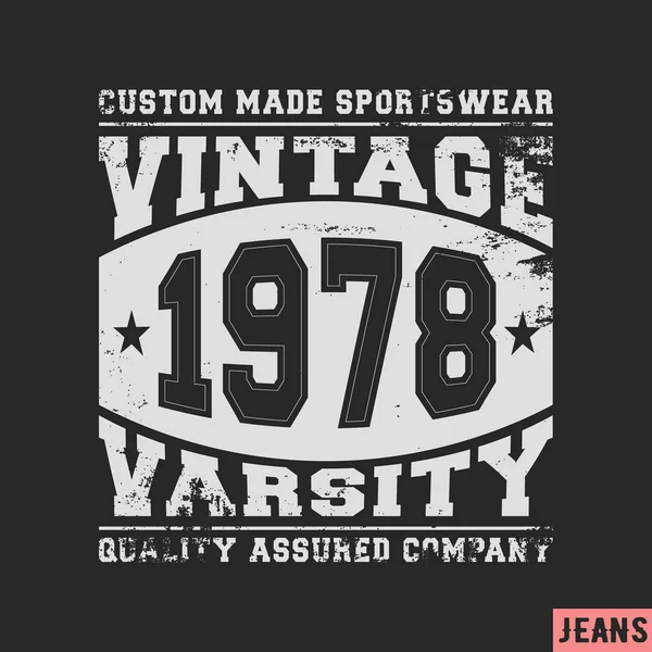 Varsity Vintage Stempel — Stockvektor